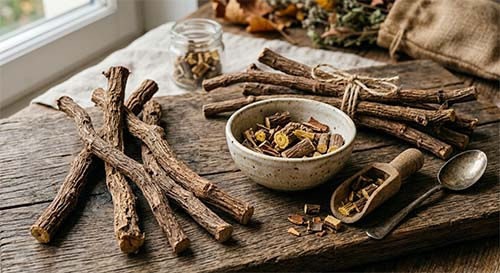 Racines de réglisse pour la cosmétiques
