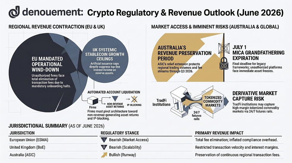 Potential Impacts of Regulatory Developments on the Business Models and Revenue Generation of Crypto Asset Service Providers for the Week Ending June 26, 2026