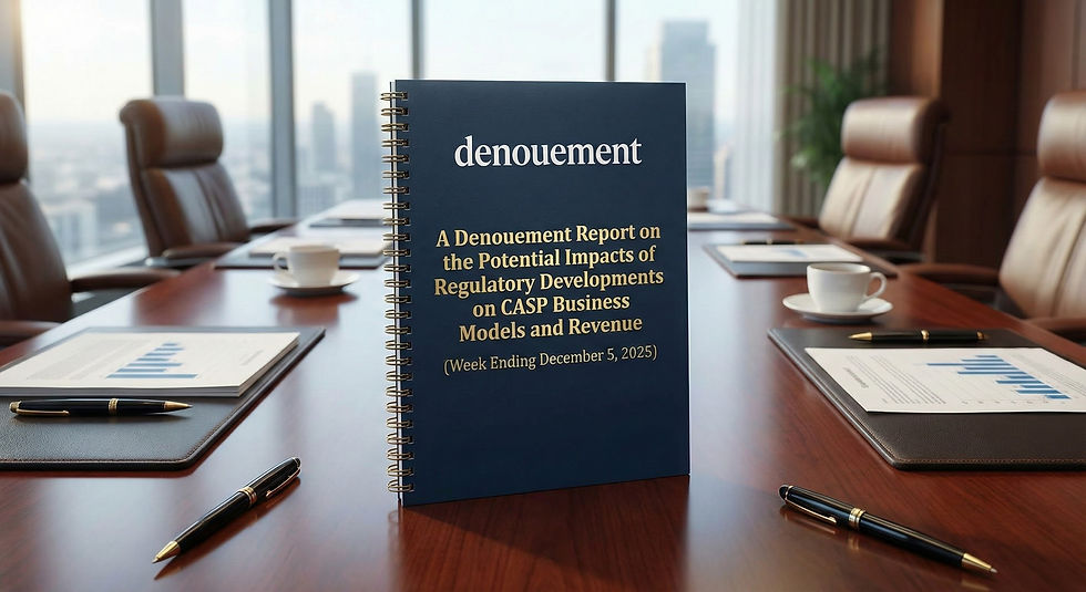 Potential Impacts of Regulatory Developments on CASP Business Models and Revenue (Week Ending December 5, 2025)