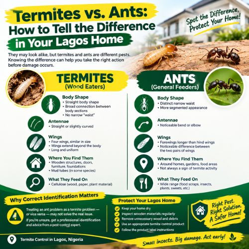 Termites vs. Ants: How to Tell the Difference in Your Lagos Home