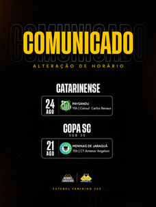Jogos das Meninas Carvoeiras têm datas alteradas