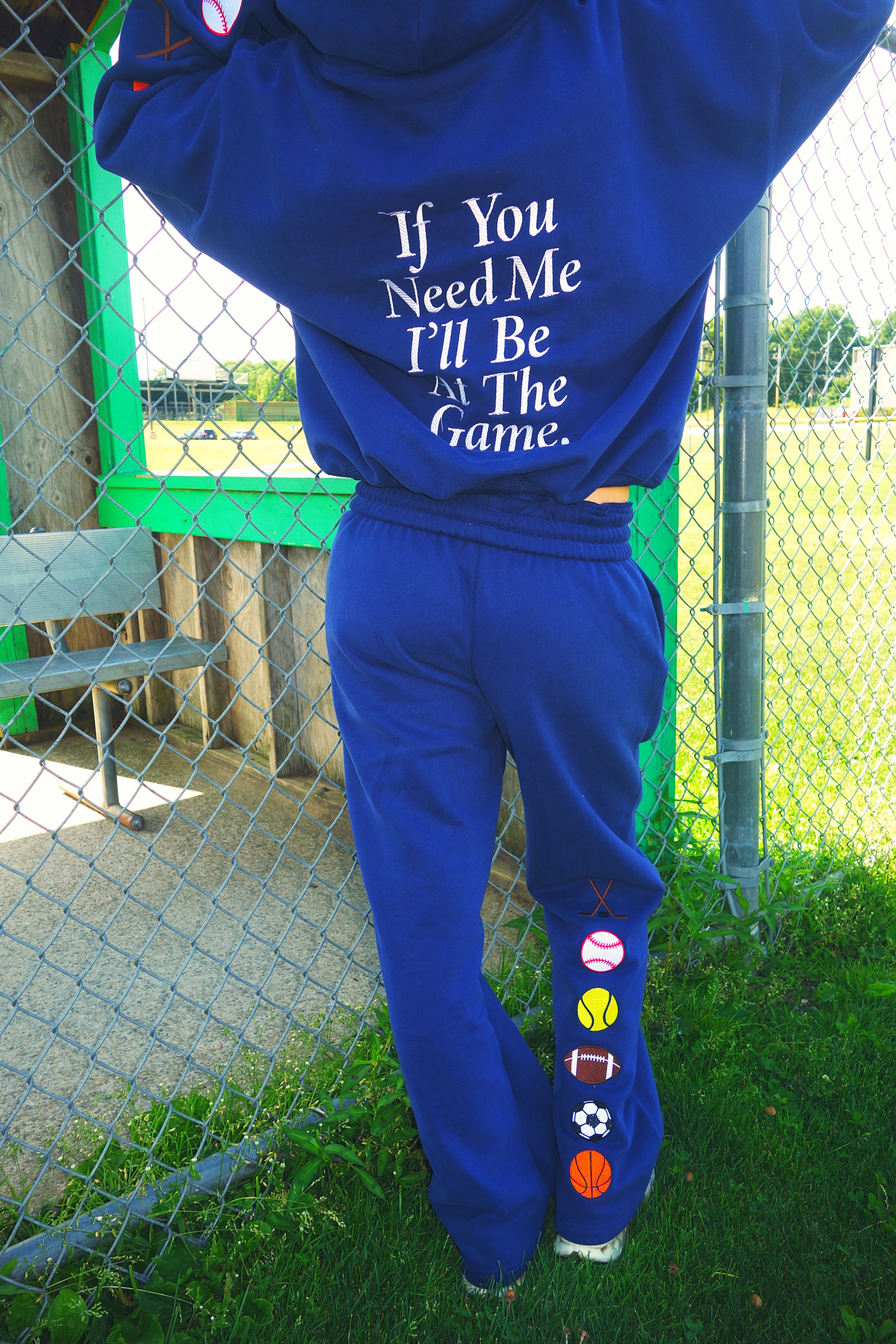 Varsity Sweatpant in Navy