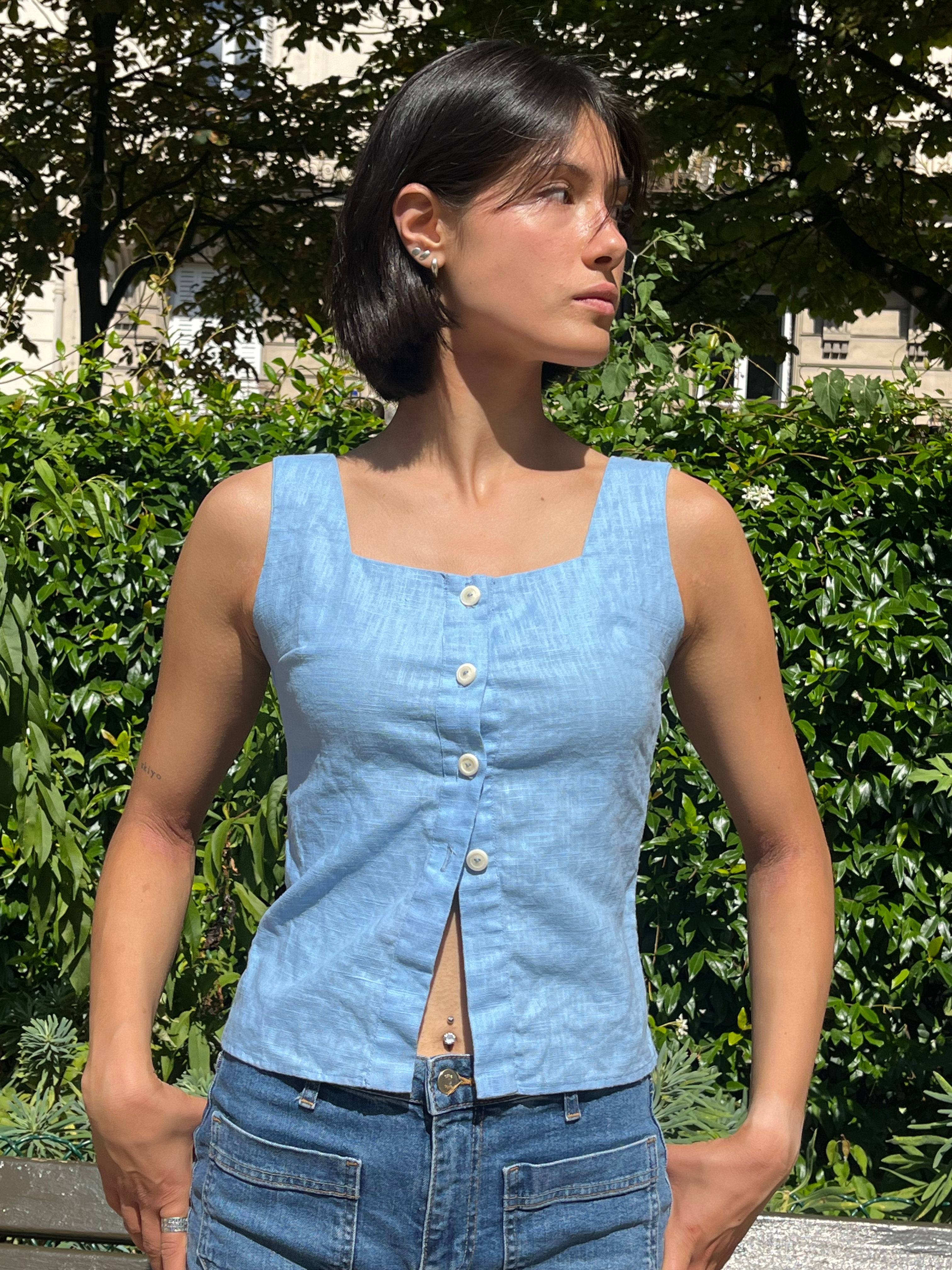 Top Angie BLEU CLAIR