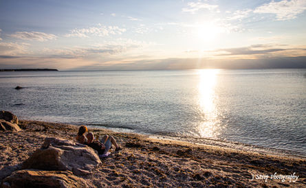 Sunset on Long Island Sound in Greenport, New York
