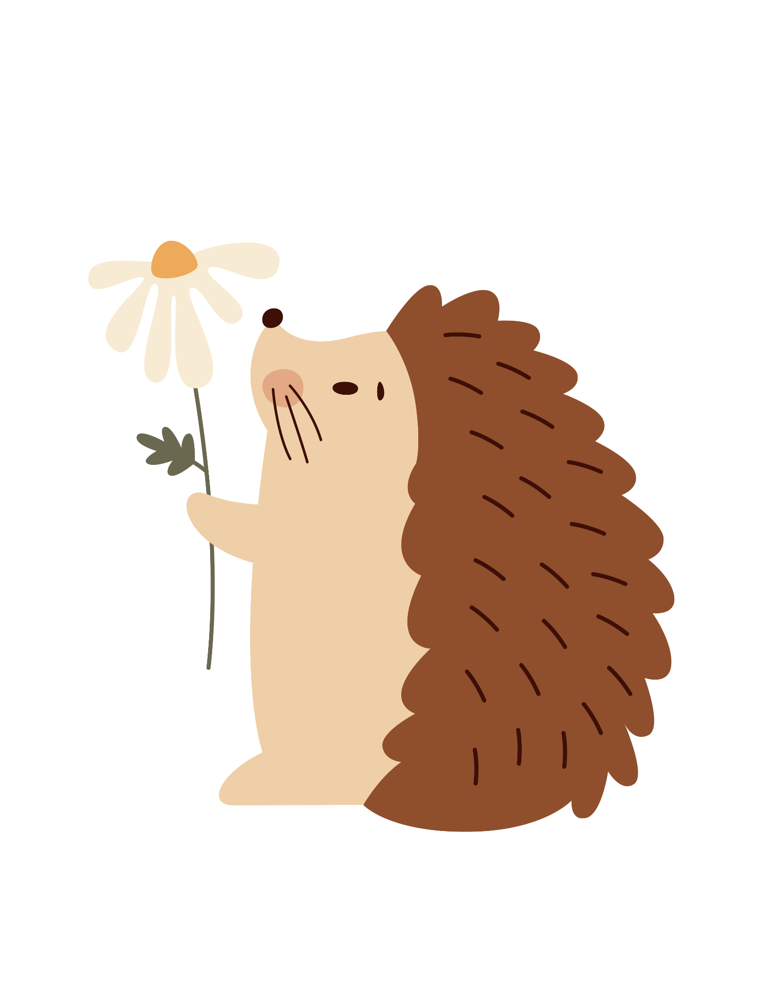 Thoughtful Hedgehog Sticker