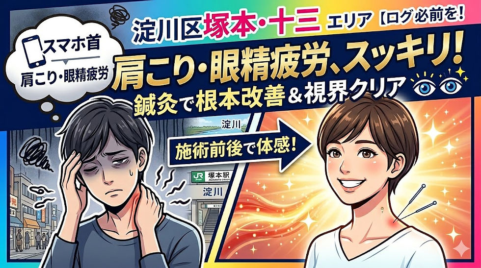 肩こり・眼精疲労、すっきり。鍼灸で根本改善