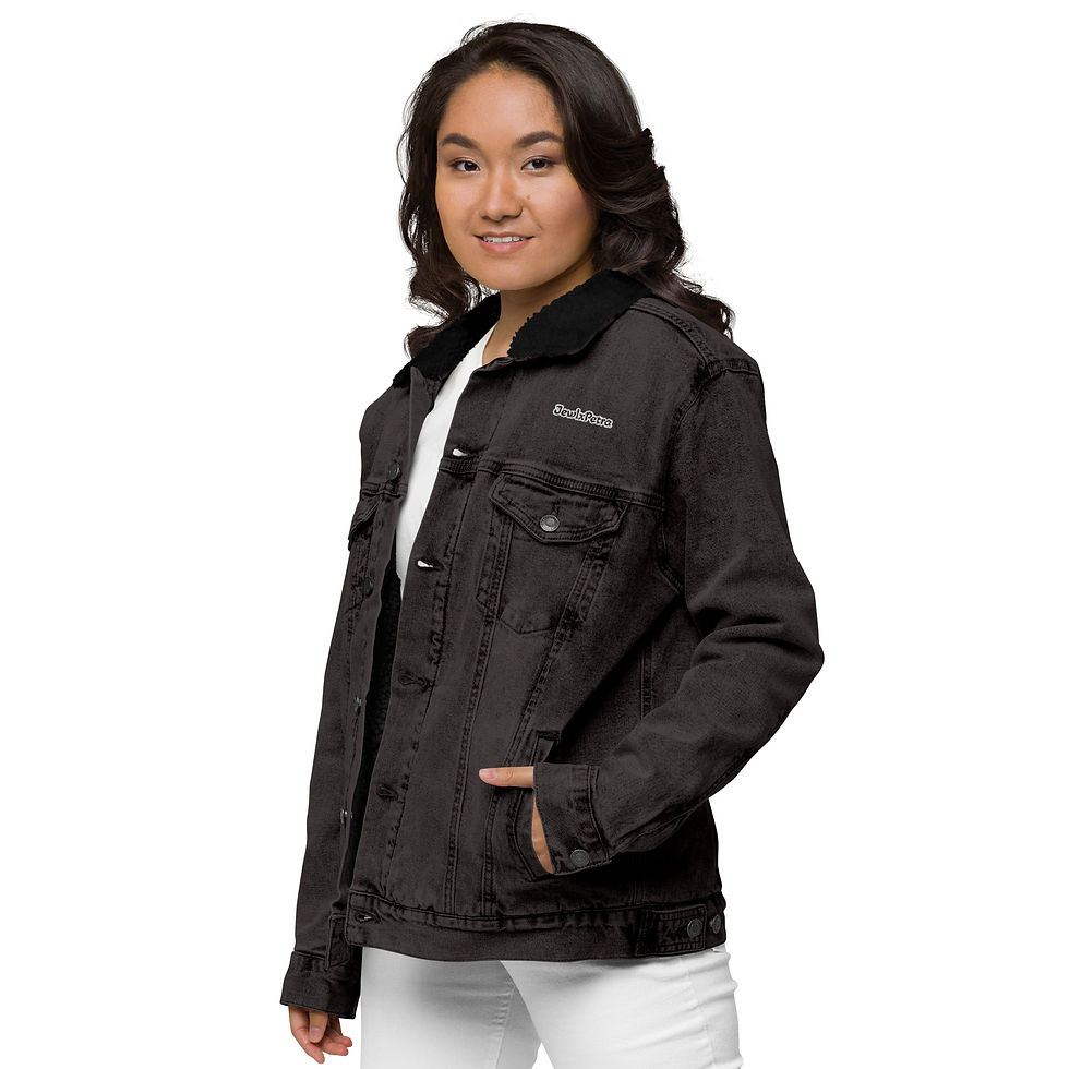 Thumbnail: Unisex denim sherpa jacket
