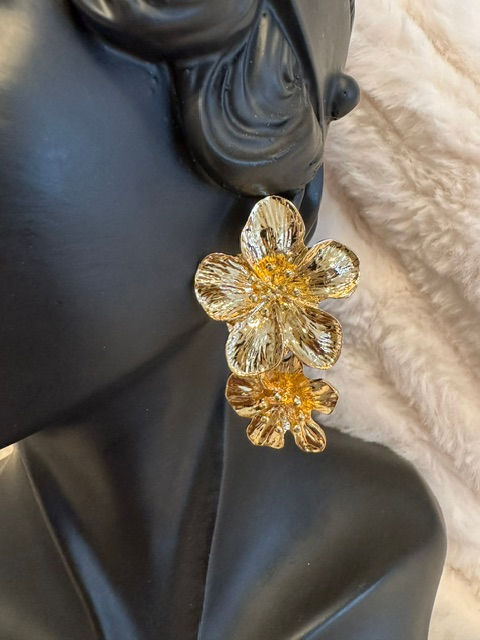 Thumbnail: Golden Flower Earrings