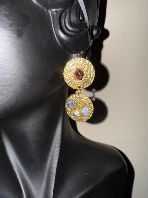 Thumbnail: Brass Crystalized Earrings