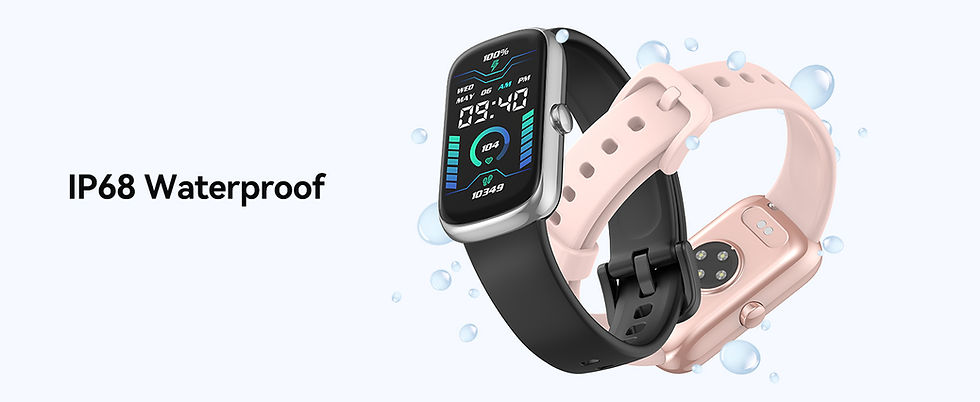 Thumbnail: Fitness Tracker with Heart Rate Blood Oxygen Sleep Monitor, IP68 Waterproof Acti