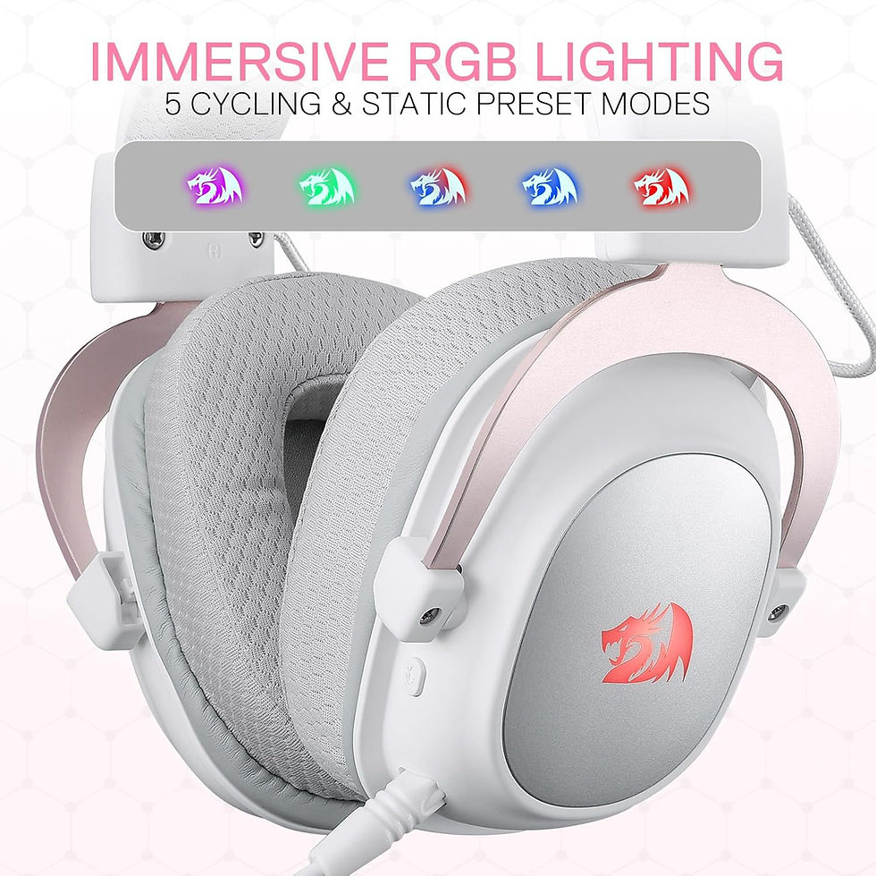 Thumbnail: Redragon H510 PRO 3-Mode RGB Gaming 7.1 Surround Sound Headset,53MM Audio Driver