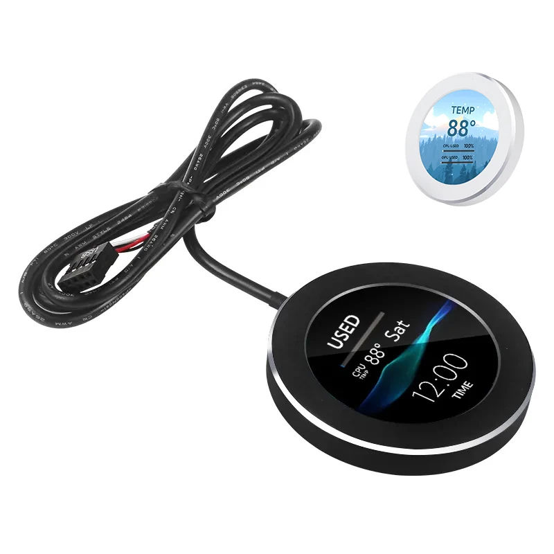 Thumbnail: 2.1 2.8 Inch IPS Secondary Screen 480x480 USB Water-Cooled Round LCD CPU GPU RAM