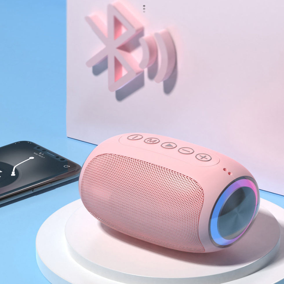 Thumbnail: Oval Drum Bluetooth Speaker With LED Ring Light