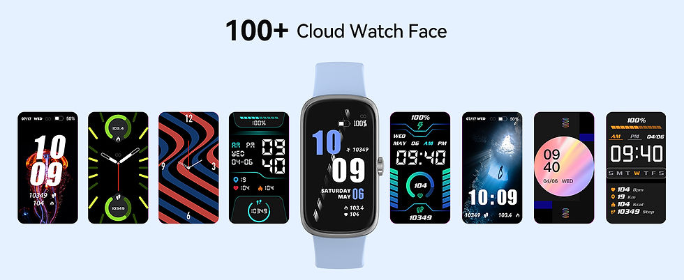 Thumbnail: Fitness Tracker with Heart Rate Blood Oxygen Sleep Monitor, IP68 Waterproof Acti