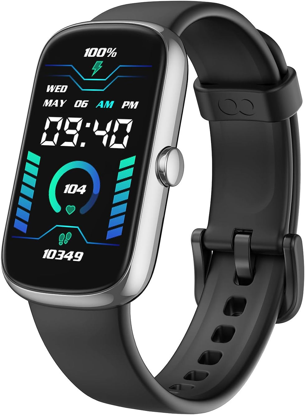 Thumbnail: Fitness Tracker with Heart Rate Blood Oxygen Sleep Monitor, IP68 Waterproof Acti