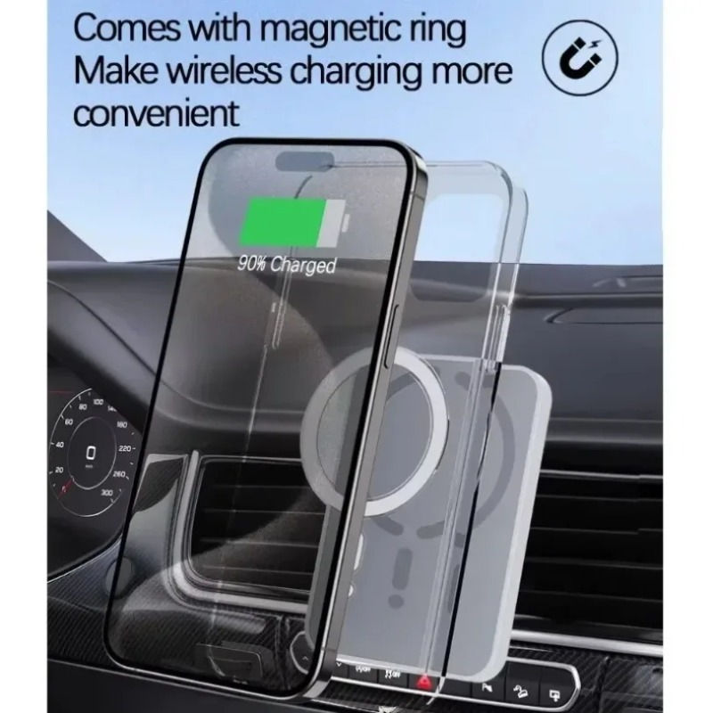 Thumbnail: Magnetic Car Wireless Charger Air Vent GPS Phone Holder Stand For Magsafe iPhone