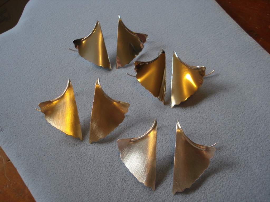 Ginkgo Earrings, large $48
