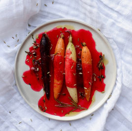 גזרים מזוגגים ברוטב חמוציות