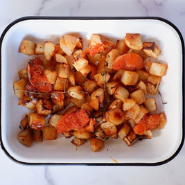 לפת צלויה עם תפוזים ותימין