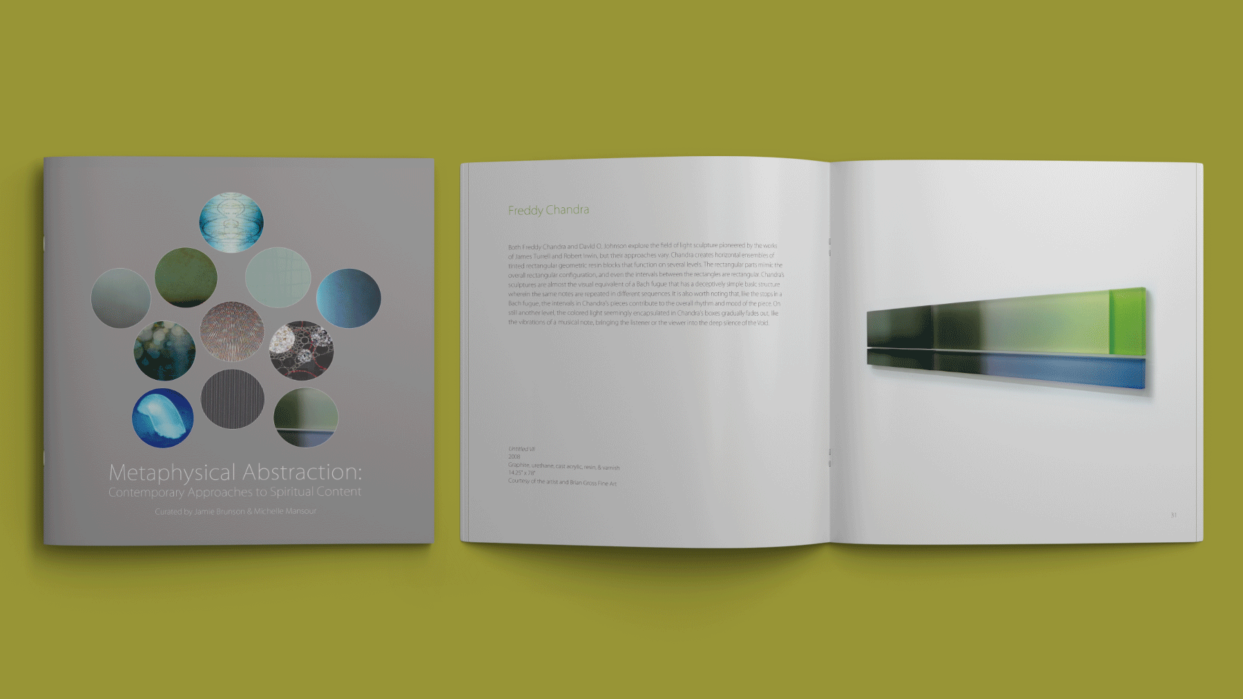 Metaphysical Abstraction: Contemporary Approaches to Spiritual Content: The director of Root Division asked me to design the catalogue for a group exhibition at the Berkeley Art Center in which hers and 10 other artist's work was featured.