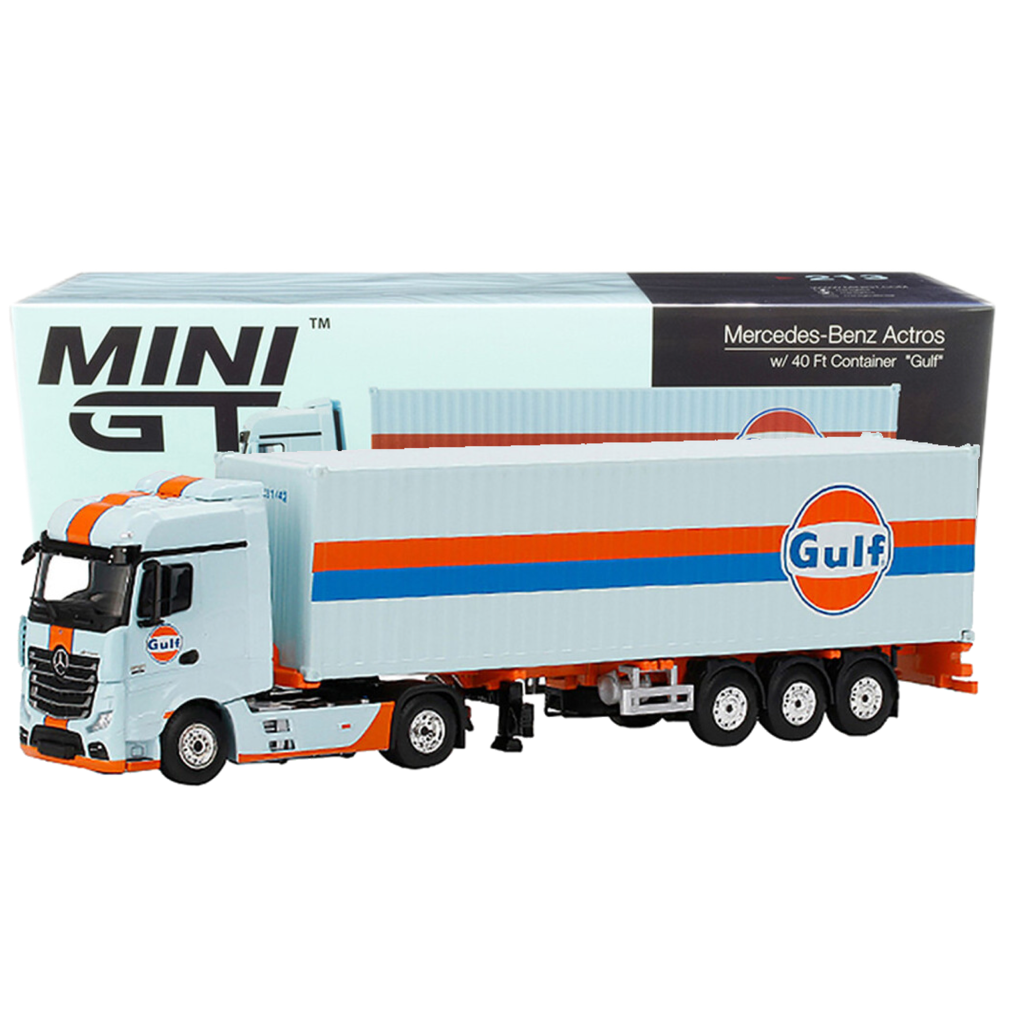 Mercedes Benz Actros y Contenedor Gulf Esc. 1:64 Licenciado