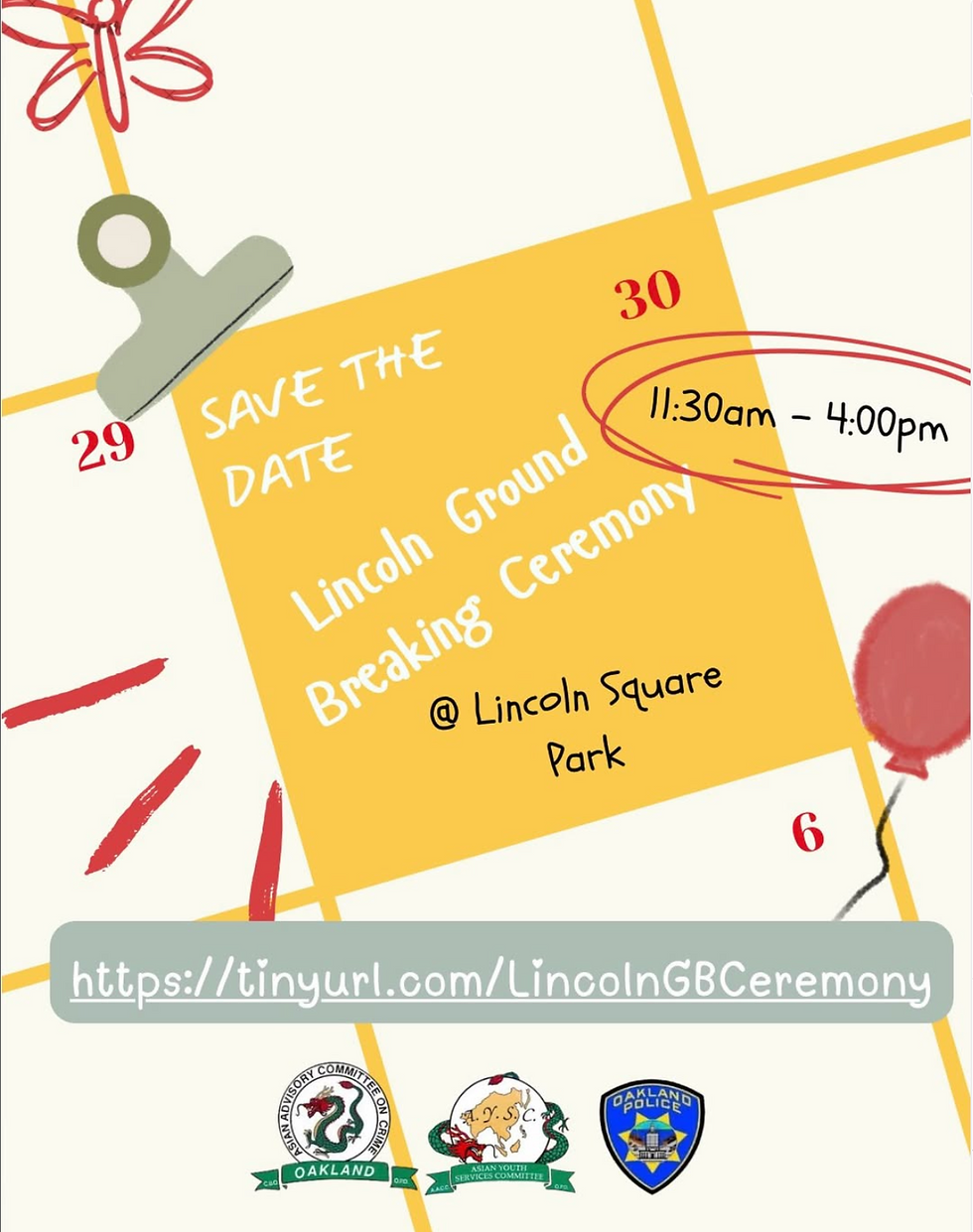 Come be apart of a milestone in the making!  Help AYSC set up this event.  Watch as the mayor, council members, and many more people speak.  Food will be provided!  Be there or be square.