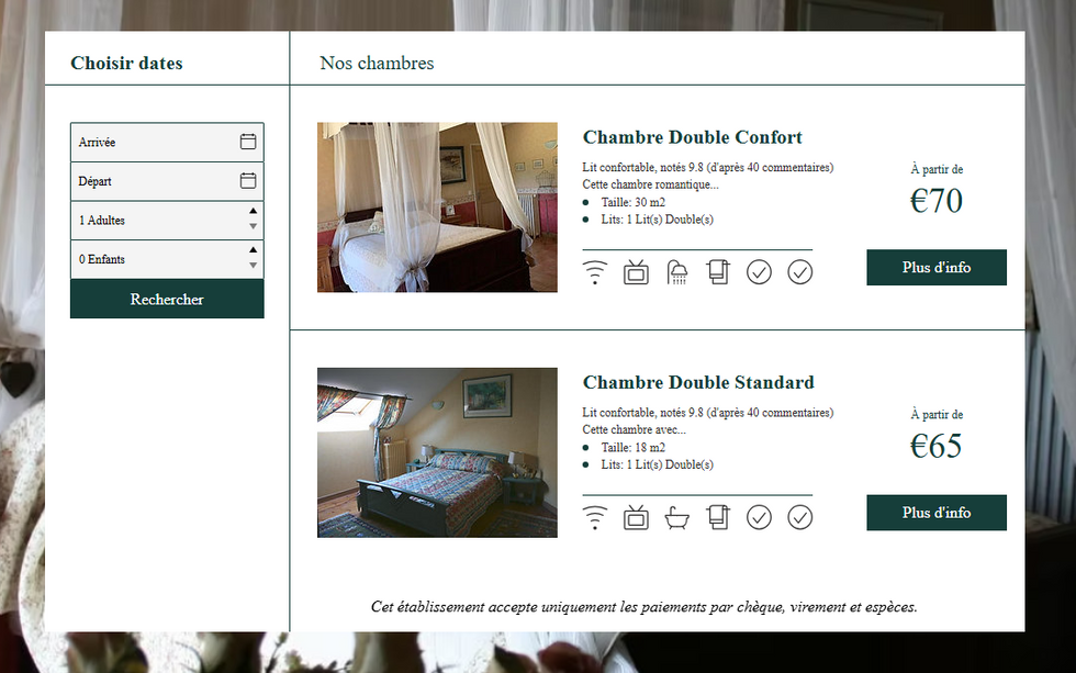 site Les Herbages de Beauvais – maison d’hôtes en Normandie, création Servais CM