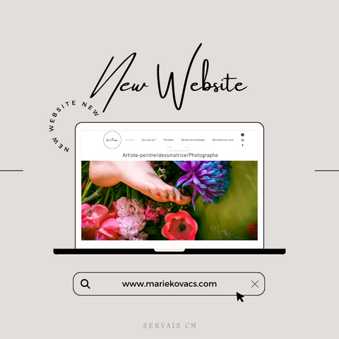 site Marie Kovacs – artiste peintre, création Servais CM