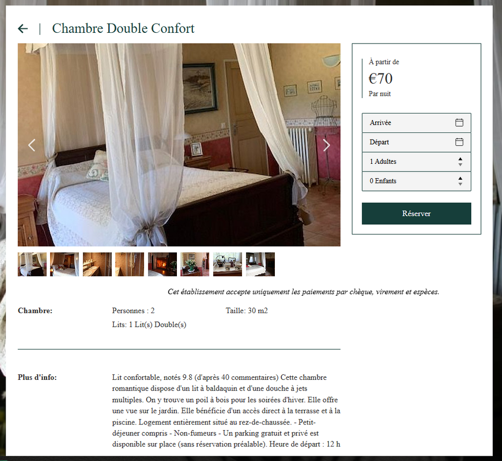 site Les Herbages de Beauvais – maison d’hôtes en Normandie, création Servais CM