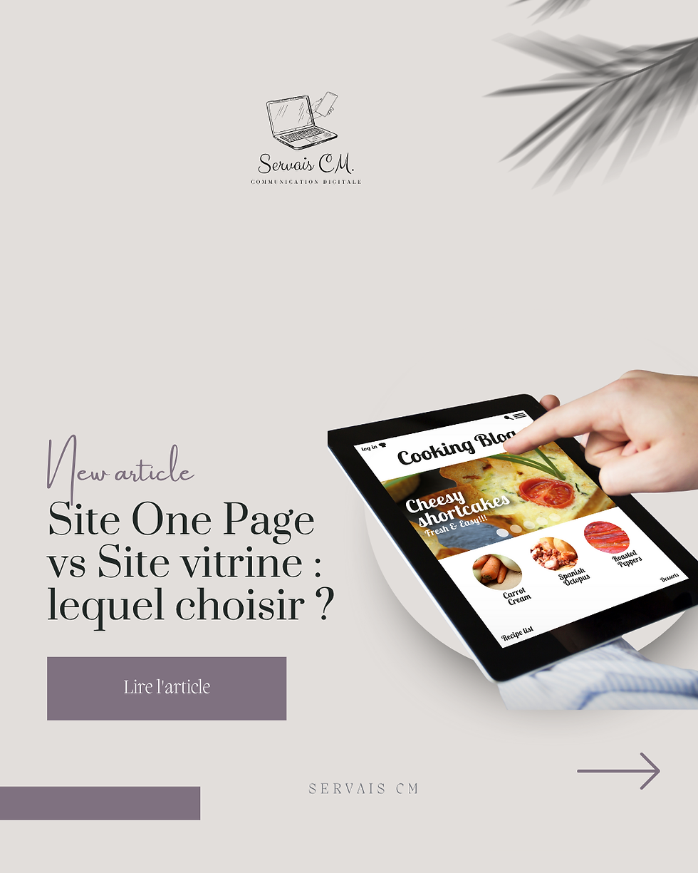 Site One Page vs Site vitrine : lequel choisir ?