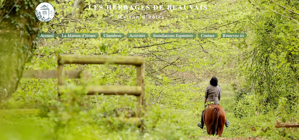 site Les Herbages de Beauvais – maison d’hôtes en Normandie, création Servais CM