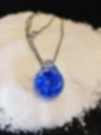 pendentif collier fleur éternelle en verre fleur en verre sur chaine en acier inoxydable cadeau unique fait main