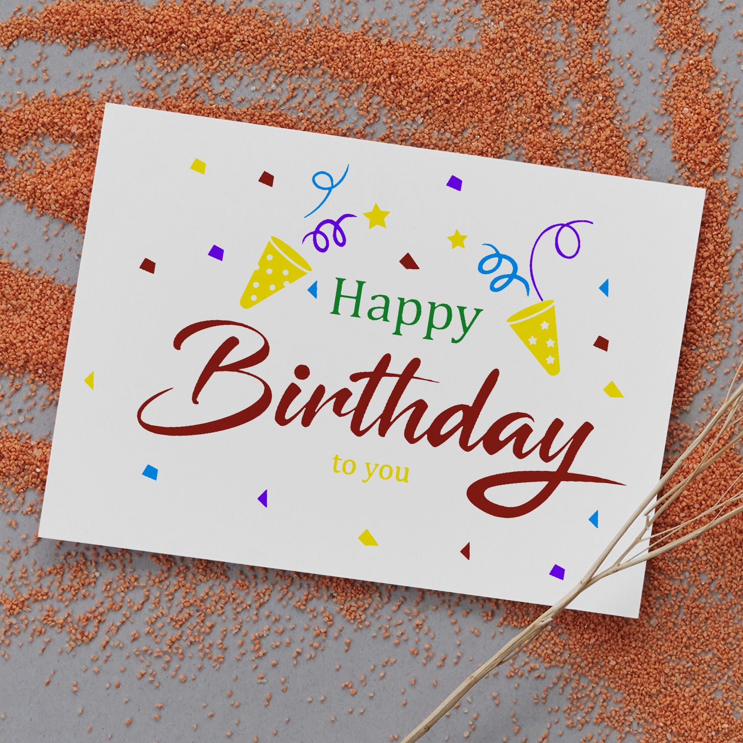 Party Popper A5 Birthday Card