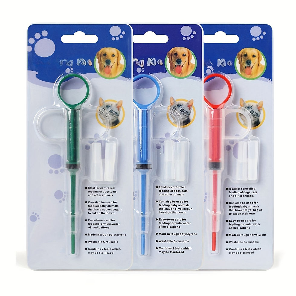 Thumbnail: Dual-Purpose Pet Medicine Syringe Feeder (Soft Silicone Tip)