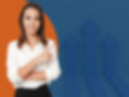 Femme d'affaire qui pointe du doigt la possibilité de réserver une consultation gratuite avec UFERle