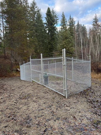 chain link security compound guarding gas line near kelowna bc