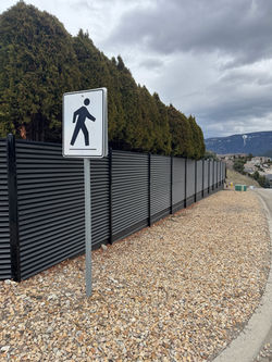corrugated metal strava fence in vernon bc