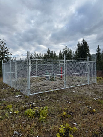 large commercial chain link security cage in kelowna