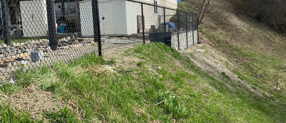 Chain link, in any colour, is a good choice for Vernon BC residents wanting to separate their properties from crown land.