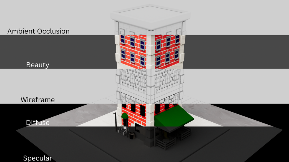 Modern Apartment Building AOVs Mask