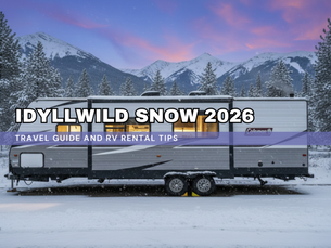 Luxury Travel Trailer Parked in the Snow
