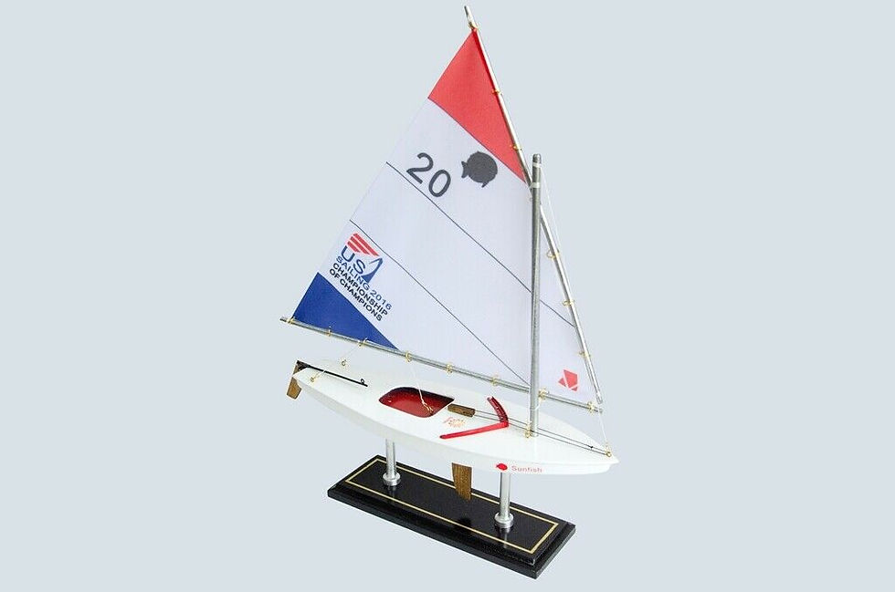 Thumbnail: Wooden SUNFISH Model Sailboat Decoration 16-10