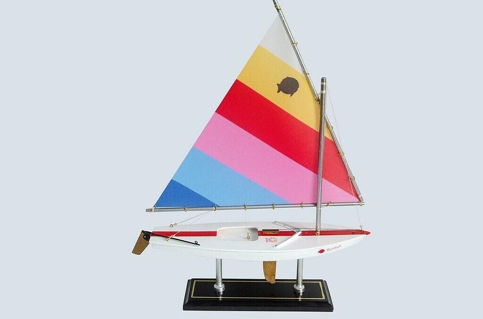Thumbnail: Wooden SUNFISH Model Sailboat Decoration 16-8
