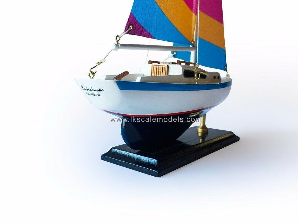 Thumbnail: Columbia Wooden Nautical Sail Boat Model 16"