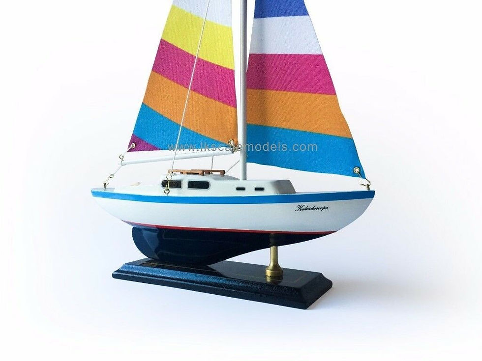 Thumbnail: Columbia Wooden Nautical Sail Boat Model 16"