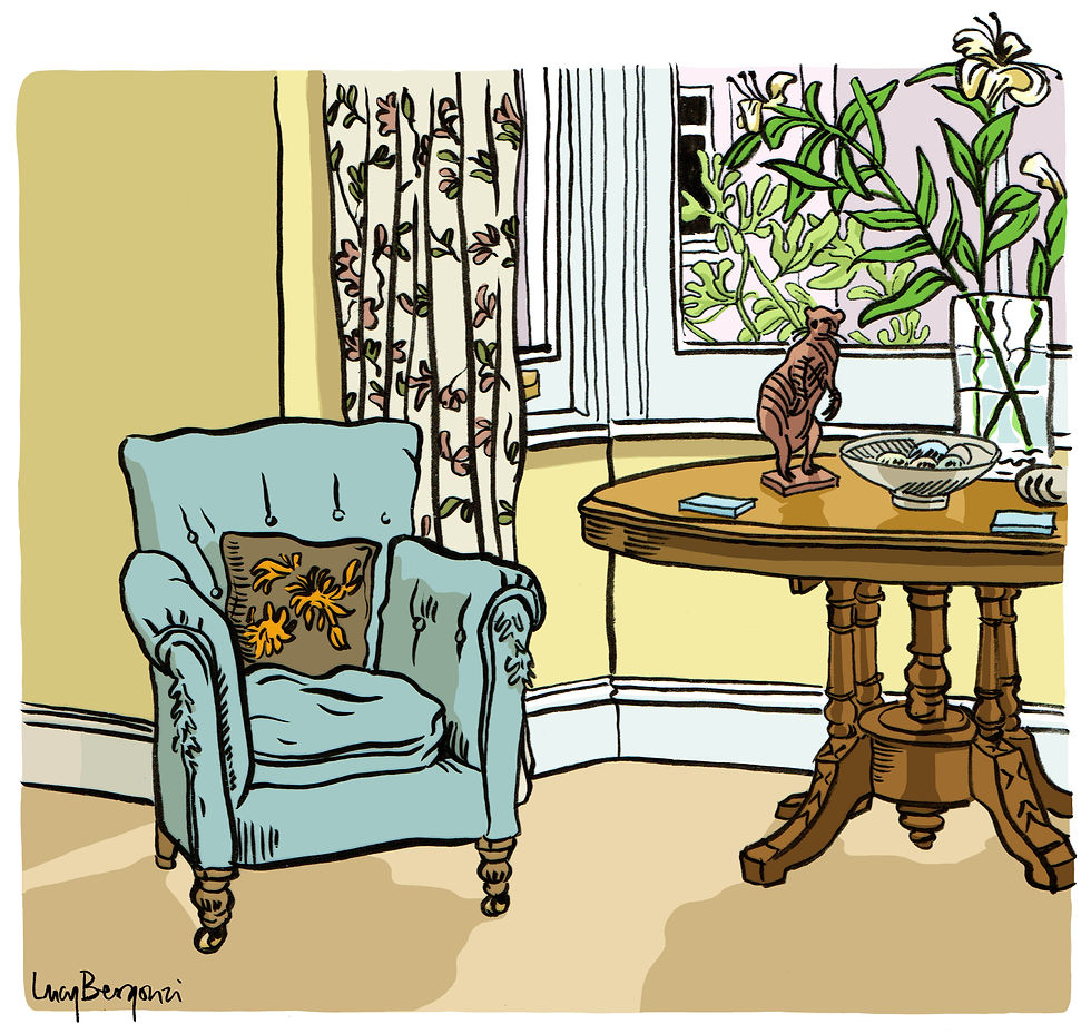 Cat-Scratched Chair & Wire Weasel