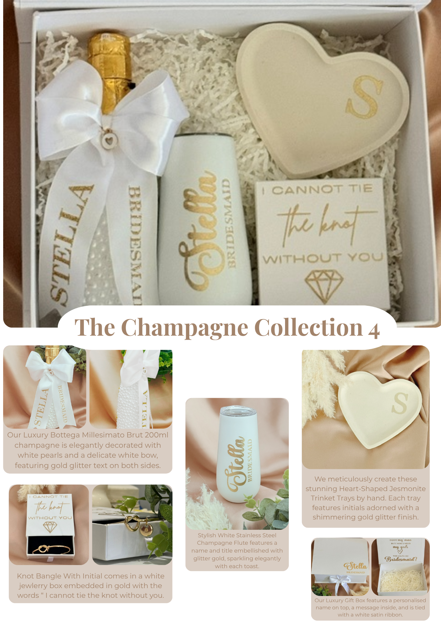 Luxury personalised bridesmaid proposal boxes handmade in South Africa