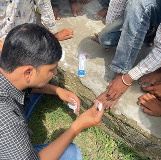 The boy and his mom at the street clinic