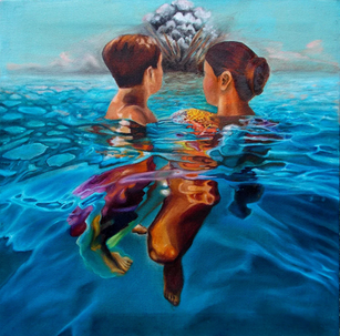 Something Happened. Oil on canvas. 60 x 60 cm. 2015.