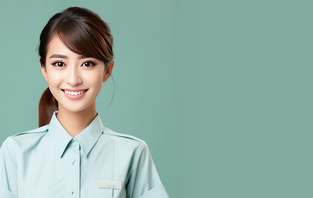 smile isolated on pastel background